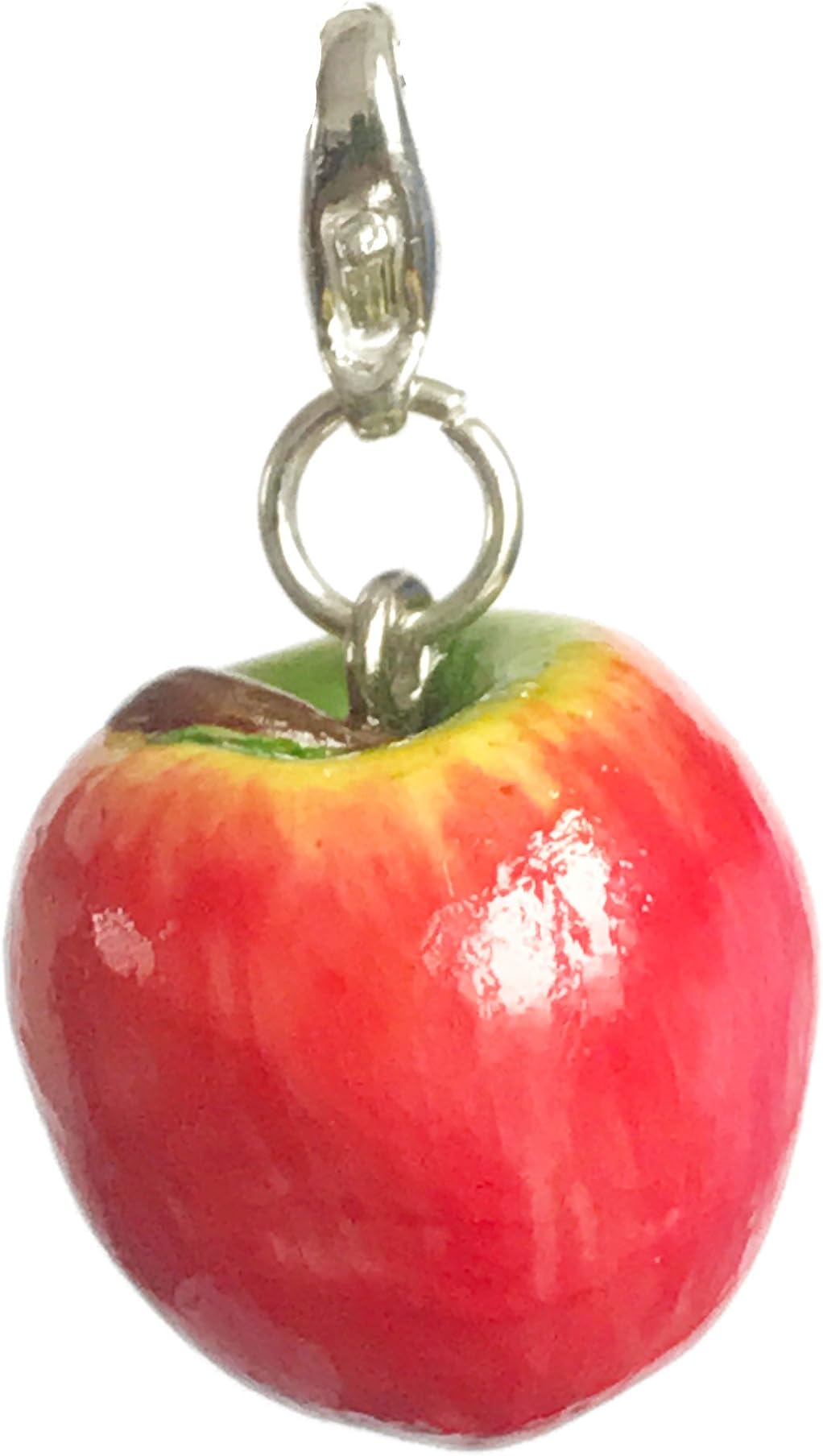 Miyabilondon Handmade Porcelain [Red Apple] Clip On Charm