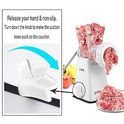 LHS Manual Meat Grinder with Stainless Steel Blades