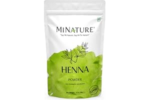 Mi Nature Pure Henna Mehndi (Lawsonia Inermis) Powder 227g (8 oz| 1/2 lb)| Naturally Plant-based sourced Henna for Hair Color