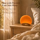 REACHER Sunrise Alarm Clock Wake Up Light 26 Sounds 0-100% Dimmer Night Light view 2