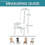 Granbest High Stretch Dining Chair Covers Set of 6 Khaki Parson Style view 7