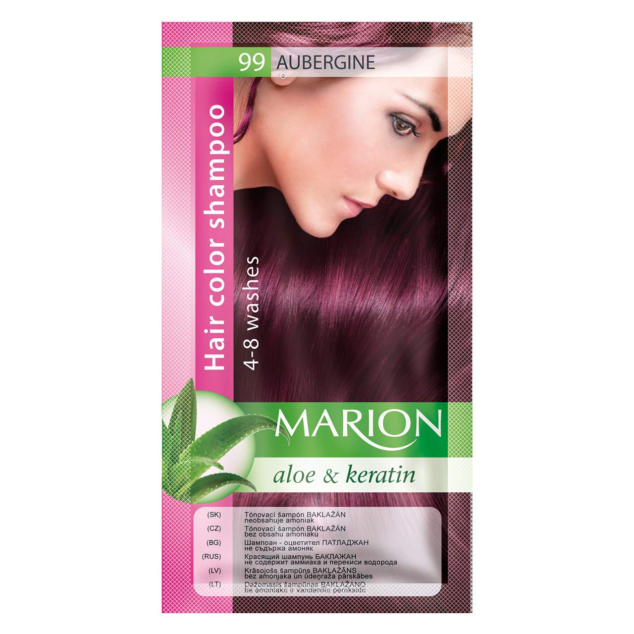 Marion Hair Color Shampoo in Sachet Lasting 4-8 Washes - 99 – Aubergine — image 1