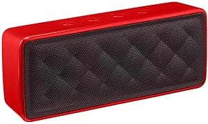 AmazonBasics Portable Wireless Bluetooth Speaker - Red