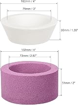 sourcing map 4 Inch Flaring Cup Grinding Wheel 80 Grit Aluminum Oxide Surface view 2