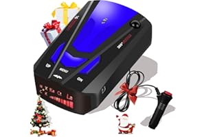YOCVIKEY Newly Driving Aids for Cars, V7 Radar/Detector with City/Highway Mode, Long Range Tracking, Led Display, Ideal Gift for Cars (Blue)