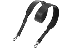 uxcell PU Leather Purse Strap, 41.7"-45.3" Adjustable Crossbody Replacement Straps 1.5" Width for Handbags, Shoulder Bag (Bla