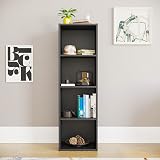 Vida Designs Oxford 4 Tier Cube Bookcase Black Wood Shelving Unit view 2