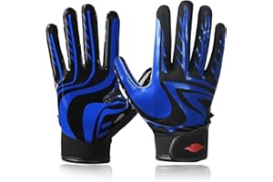 RSPGO Kids Football Gloves Youth Enhanced Grip Silicone Wide Receiver Gloves