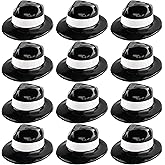 SGBETTER 12 Pack Plastic Gangster Hat Black Gentlemen Hat with White Band Fedora Party Hats for Adult Kids Halloween Carnival 1920s Party Accessories