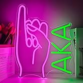 FuugZze Sorority Neon Sign Gesture Neon Signs for Wall Decor Sorority Led Sign Dimmable Neon Lights Pink Neon Light Sign for Birthday Party Christmas Decor Sorority Gifts for Women