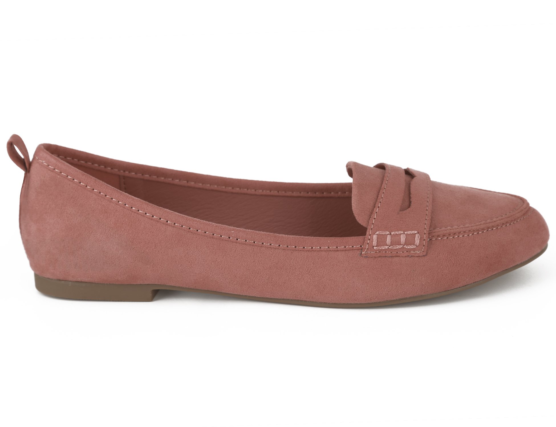 Greatonu Women's Faux Suede Comfort Slip-on Penny Loafer Flat Shoes - Image 3