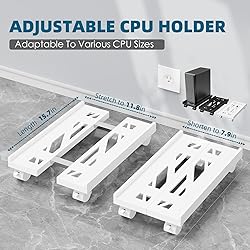 CABTE Adjustable Computer Tower Stand, Mobile CPU