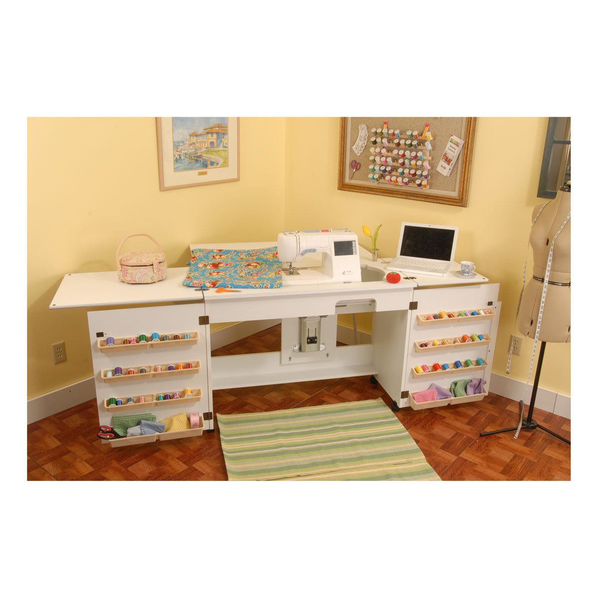 Amazoncom Arrow Cabinet 98701 Bertha Sewing Cabinet White Amazoncom Arrow Cabinet 98701 Bertha Sewing Cabinet White