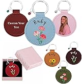 Personalized Birth Flower Keychain Gifts for Women Birthday Gift for Girls Her Daughter Custom Birthstone Gift Christmas