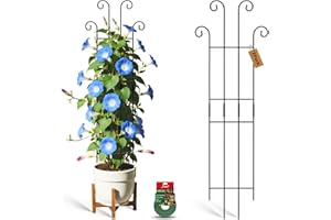 Xeeol 32.6in Tall Plant Trellis Indoor, Metal Garden Trellis for Climbing Plants, Expandable Trellis for Potted Plants for Ivy Pothos Hoya Monstera, 2 Pack