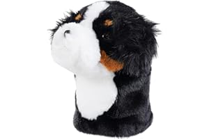 Craftsman Golf Golden Retriever Yorkshire Terrier Bernese Mountain Dog Border Collie Soft Cute Soft Plush Animal Driver Wood Headcover Head Cover Travel Protector Gifts for Men Women