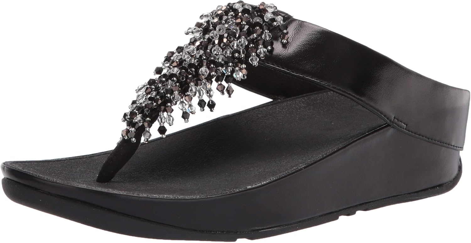 Amazon.com | FitFlop Women's Rumba Beaded Toe-Post Sandals | Flats