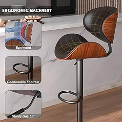 YaFiti Bar Stools Set of 3, Bentwood Adjustable