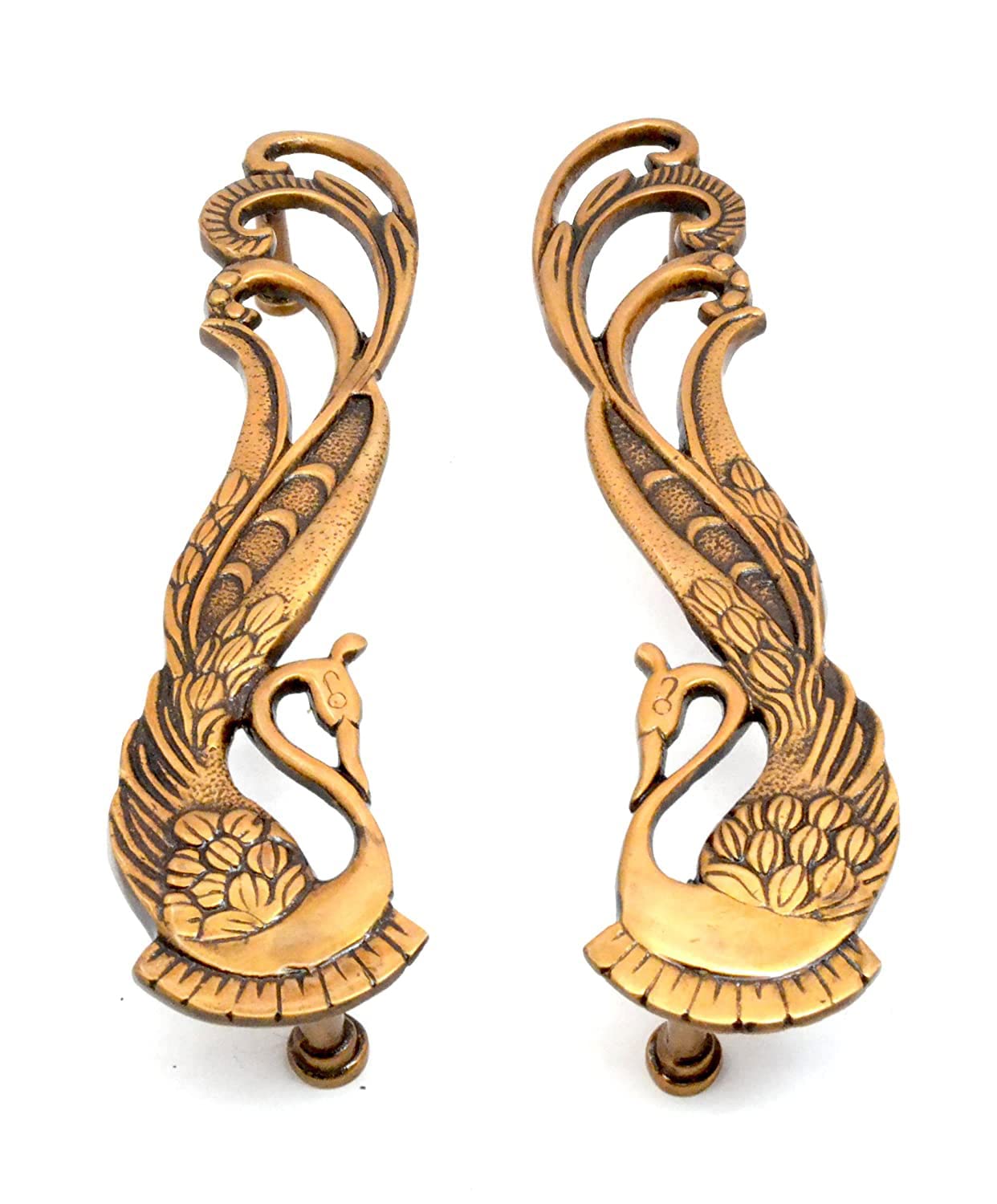 eSplanade - Designer Brass Door Handles | Home Decor | Door Decor | Brass Door Pulls (Peacock Door Handle)
