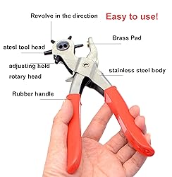 Leather Hole Punch Tool Set Heavy Duty 6 Size
