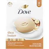 Dove Shea Butter Beauty Bar Soap 8 Count, Cleanser, 3.75 oz I beauty bar | Moisturizing beauty bar with &frac14; moisturizing cream and shea butter for soft, radiant skin
