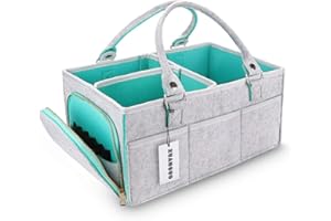 XUANGUO Baby Diaper Caddy Organizer for Boy or Girl Large Nursery Storage Bin Basket Portable Holder Tote Bag for Changing Table and Car Baby Shower Gifts Newborn Essentials Stuff Registry Must Haves Item