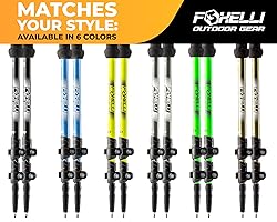 Foxelli Trekking Poles – 2-pc Pack Collapsible