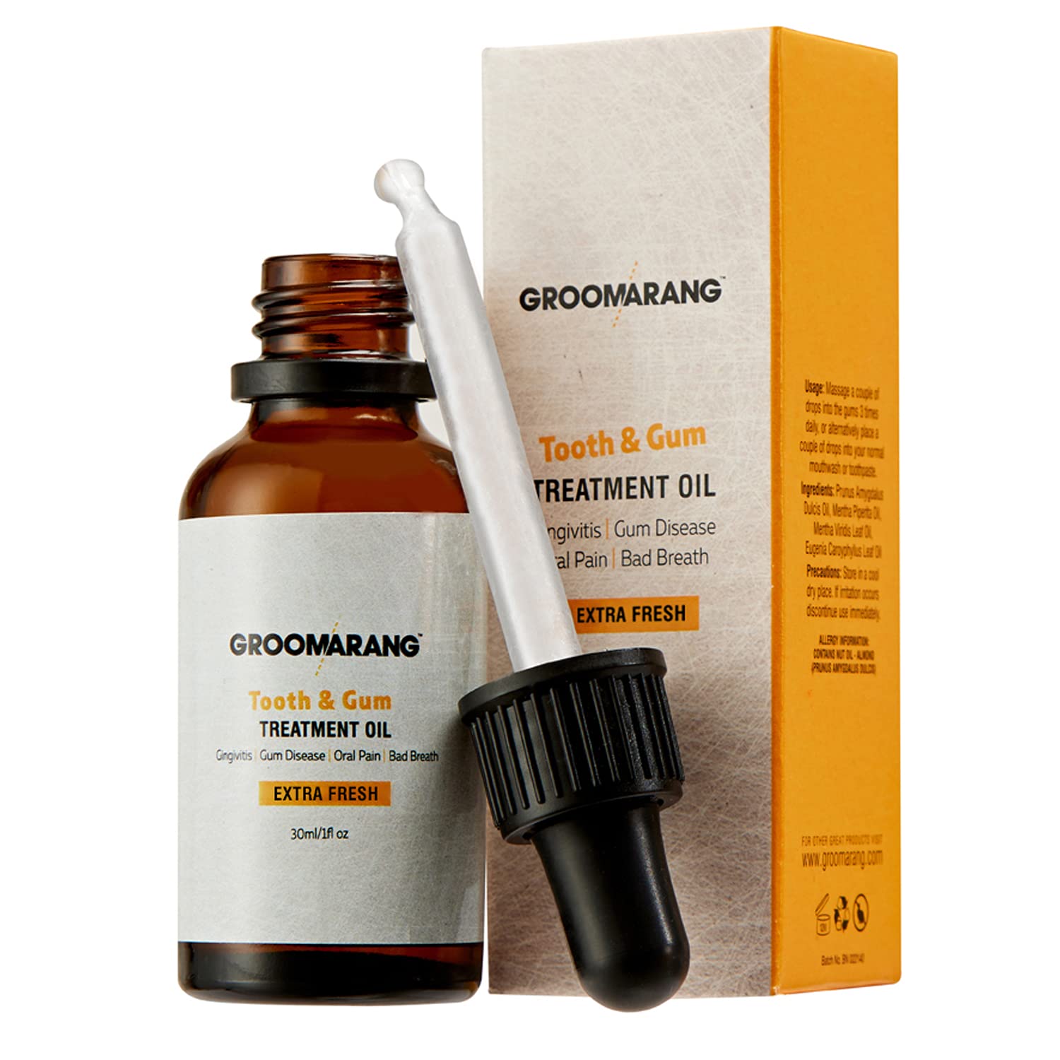 Groomarang Gum Oil - Made from 100% Pure Botanical Oils (Extra Fresh) (30ml (Pack of 1))