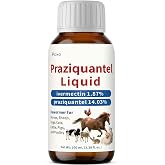 Poxo Praziquantel for Horses, Dewormer for Horse, Dogs, Cats, Poultry &amp; More, 14.03% Praziquantel for All Worms, Tapeworms, Roundworms &amp; Hookworms, 100 mL