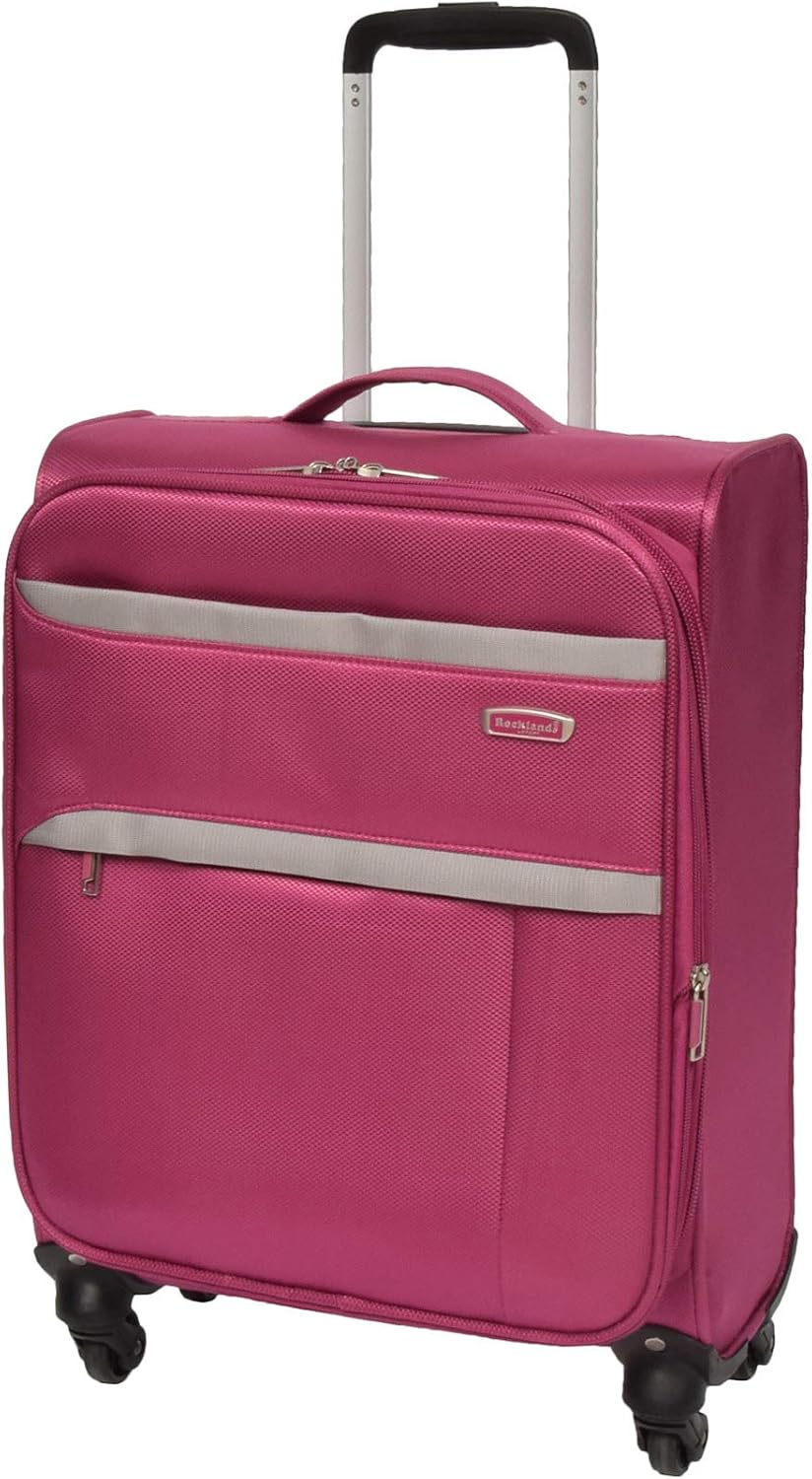 pink lightweight suitcase
