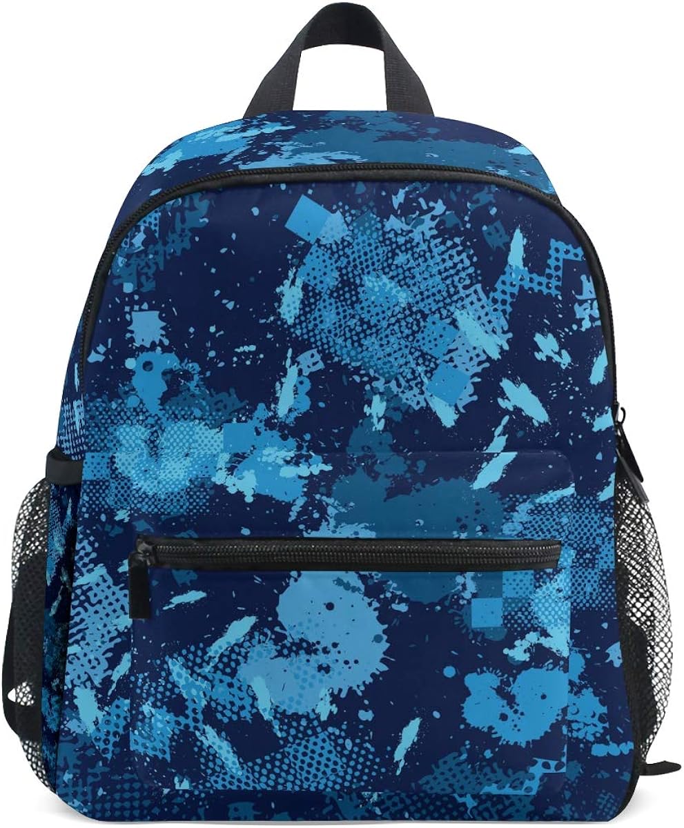Camo Blue Military Kid Backpack School Bag Bookbag Children Travel Daypack Girl Boy 38 Years