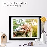 EGOFINE 30x40cm Black Solid Wood Picture Frame Acrylic Glass Mat 14x11 view 4