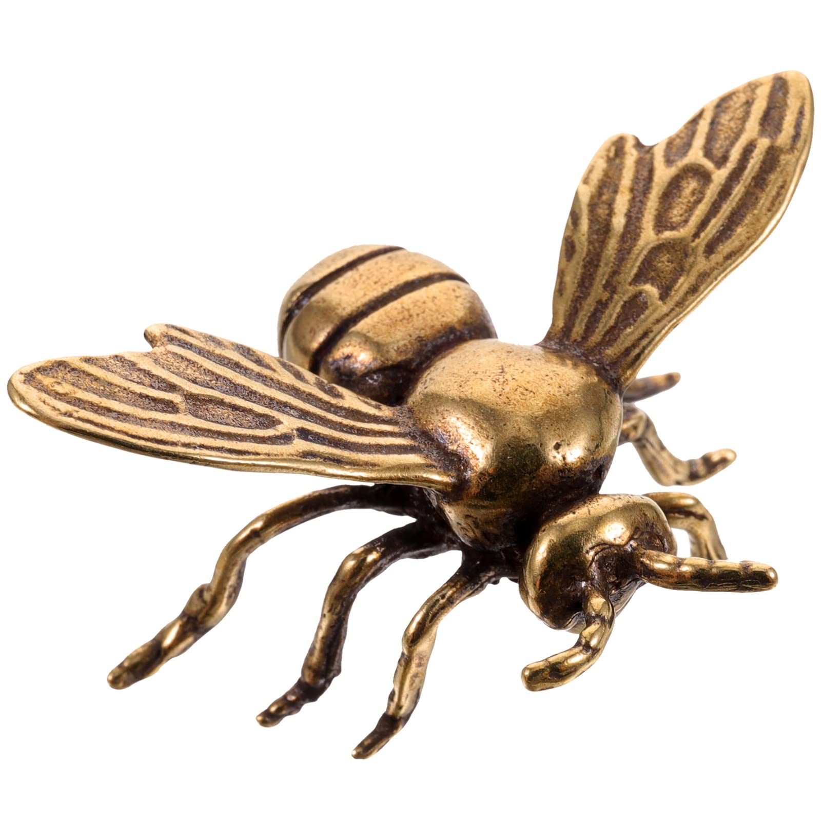 OSALADI Feng Shui Decorative Bee Figurine Brass Small Animal Figures Honey Bee Figures Bee Statue Desktop Ration for Rustic Office Home Bee Insect Figures