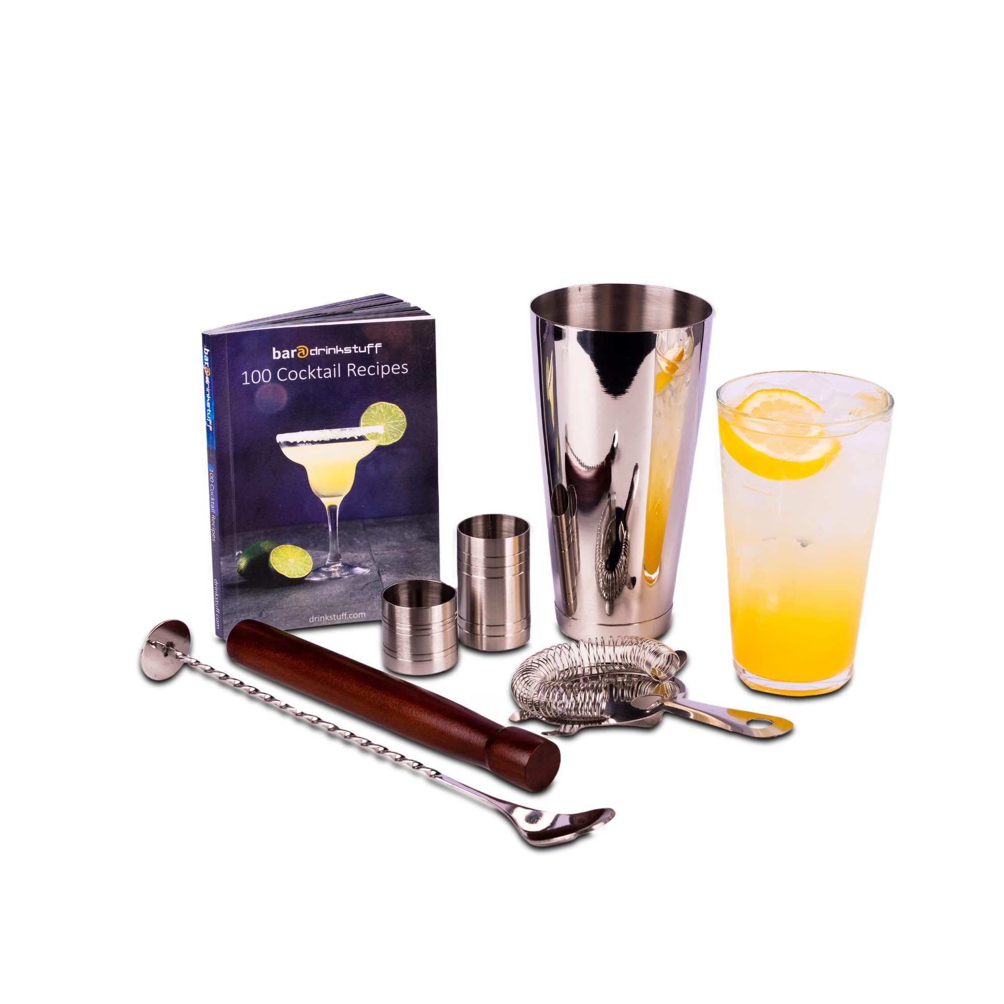 bar@drinkstuff Home Cocktail Set with Cocktail Book