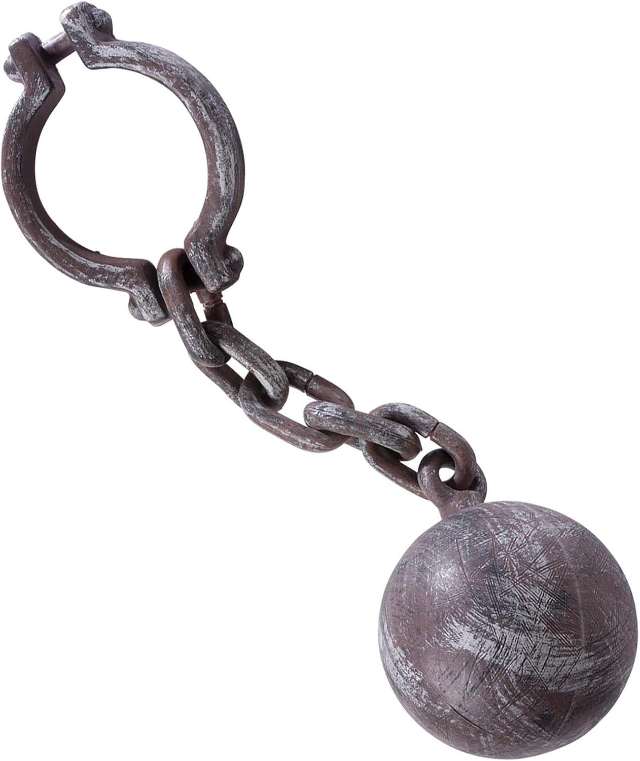 Ball & Chain Realistic Look Accessory for Prisoner Convict Jail Fancy
