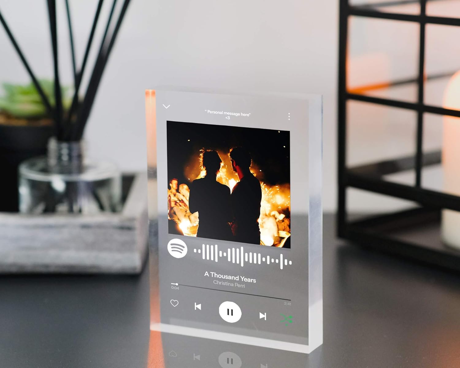 Personalised Custom Spotify Song Block/Plaque, Couples Gift, Gift for