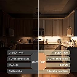 2 Pack Under Cabinet Lighting, 3 Color Temperatures