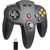 Wireless N64 Controller for Switch, 2.4ghz Rechargeable Wireless N64 Remote USB Game Joystick Controller for Switch/Switch Li