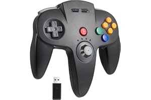 Wireless N64 Controller for Switch, 2.4ghz Rechargeable Wireless N64 Remote USB Game Joystick Controller for Switch/Switch Li
