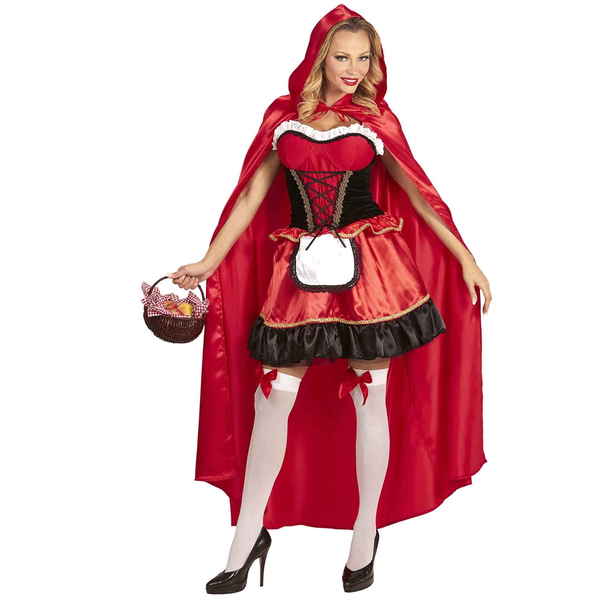 Widmann Ladies Deluxe Red Riding Hood Fancy Dress Costume