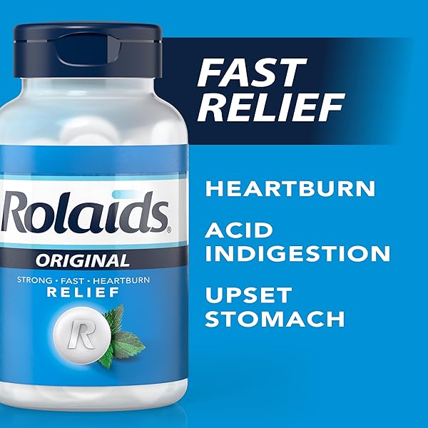 ROLAIDS ORIGINAL STRENGTH ANTACID, 96 CHEWABLE TABLETS, MINT FLAVOR, ORIGINAL STRENGTH HEARTBURN RELIEF