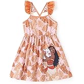 Disney Princess Minnie Mouse Frozen Elsa Girls Dress Ruffle Sleeveless Criss Cross Sundress Summer Clothes Baby to Toddler