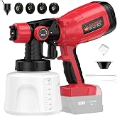 Cordless Paint Sprayer for Milwaukee 18V &amp; 20V Battery, 40000RPM High Speed Paint Sprayers for Home Interior and Exterior, HVLP Spray Paint Gun for House Furniture Painting (Battery Not Included)