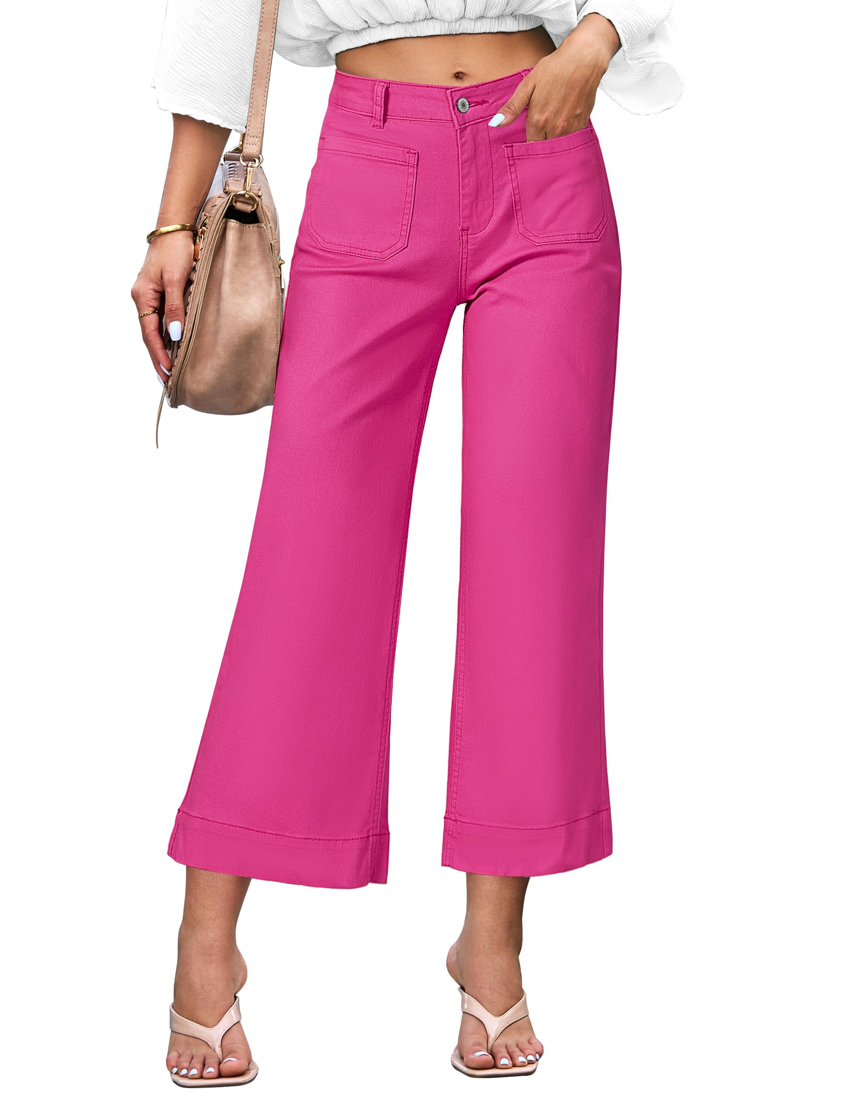 luvamia Women's High Waisted Wide Leg Jeans, Hot