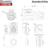 CNLINKO LP-16 M16 Waterproof Circular Connector 2 Pin Quick Plug Aviation IP68 view 4