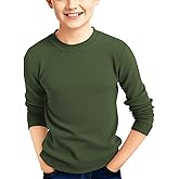 Haloumoning Boys Sweater Kids Fashion Long Sleeve Crewneck Knit Pullover Fall Winter Clothes 5-14 Years