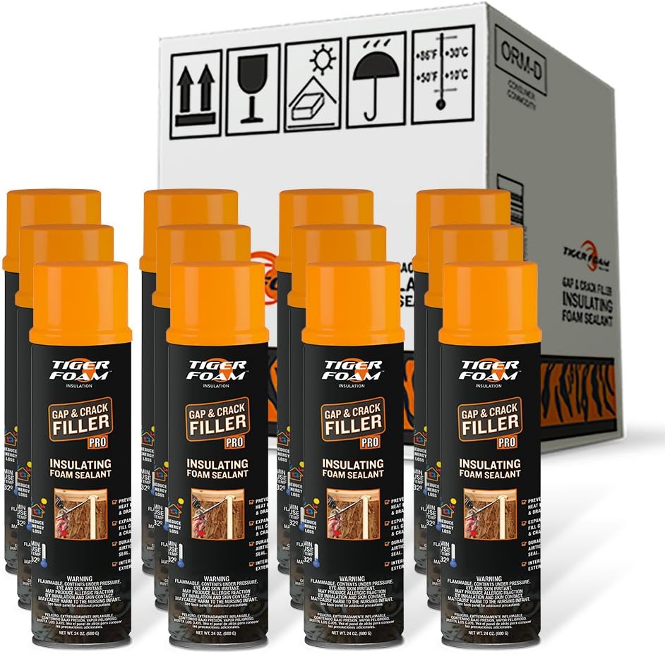 Tiger Foam Gap & Crack Pro 24oz Insulating Foam Sealant - Case of 12