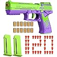 Shell Ejecting Toy Gun, Soft Bullet Toy Gun,Automatic Shell Ejecting Toy Gun with Cartridge Clip,Fake Gun for Girls Boys Adults Kids