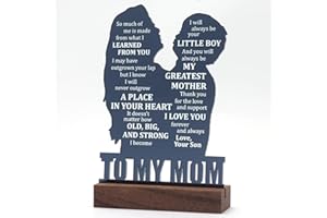 HEARTFELT GIFTING Christmas Gift for Mom Mother, Mom Gifts for Mothers Day from Son, Birthday Gifts for Mom from Son, Mothers Day Sign Gifts for Mom from Son, Valentines Day Gift for Mom
