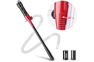 BUMBEE Hand Fuel Transfer Pump Portable Power Battery Pump Electric Siphon Pump Water Transfer 2.4GPM per Min Transfer Pump Battery Operated for Gas, Fuel, Diesel, Water Transfer（Red）